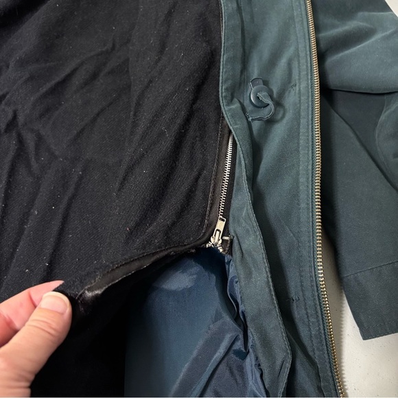 Westbound Women's Large Green Coat Lined Hooded Zip Button Winter FLAW - Picture 9 of 12